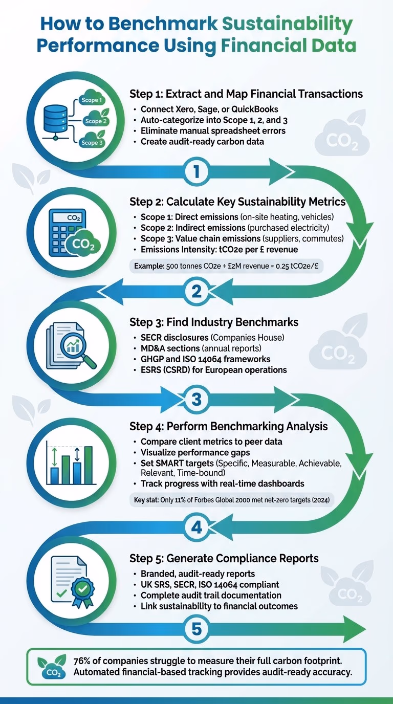 5-Step Process for Benchmarking Sustainability Using Financial Data