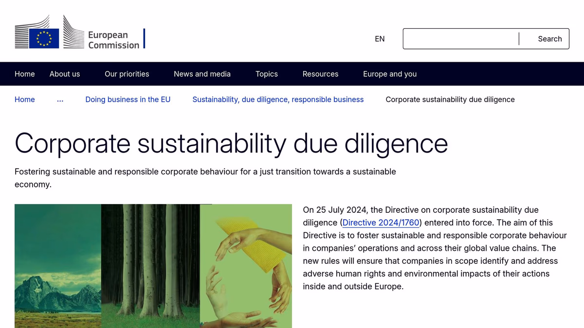 Corporate Sustainability Due Diligence Directive