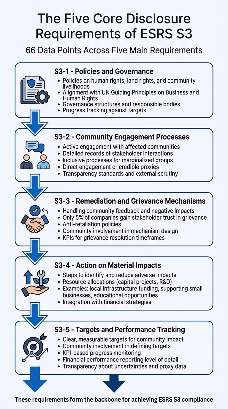 ESRS S3 Five Core Disclosure Requirements for Community Impact Reporting
